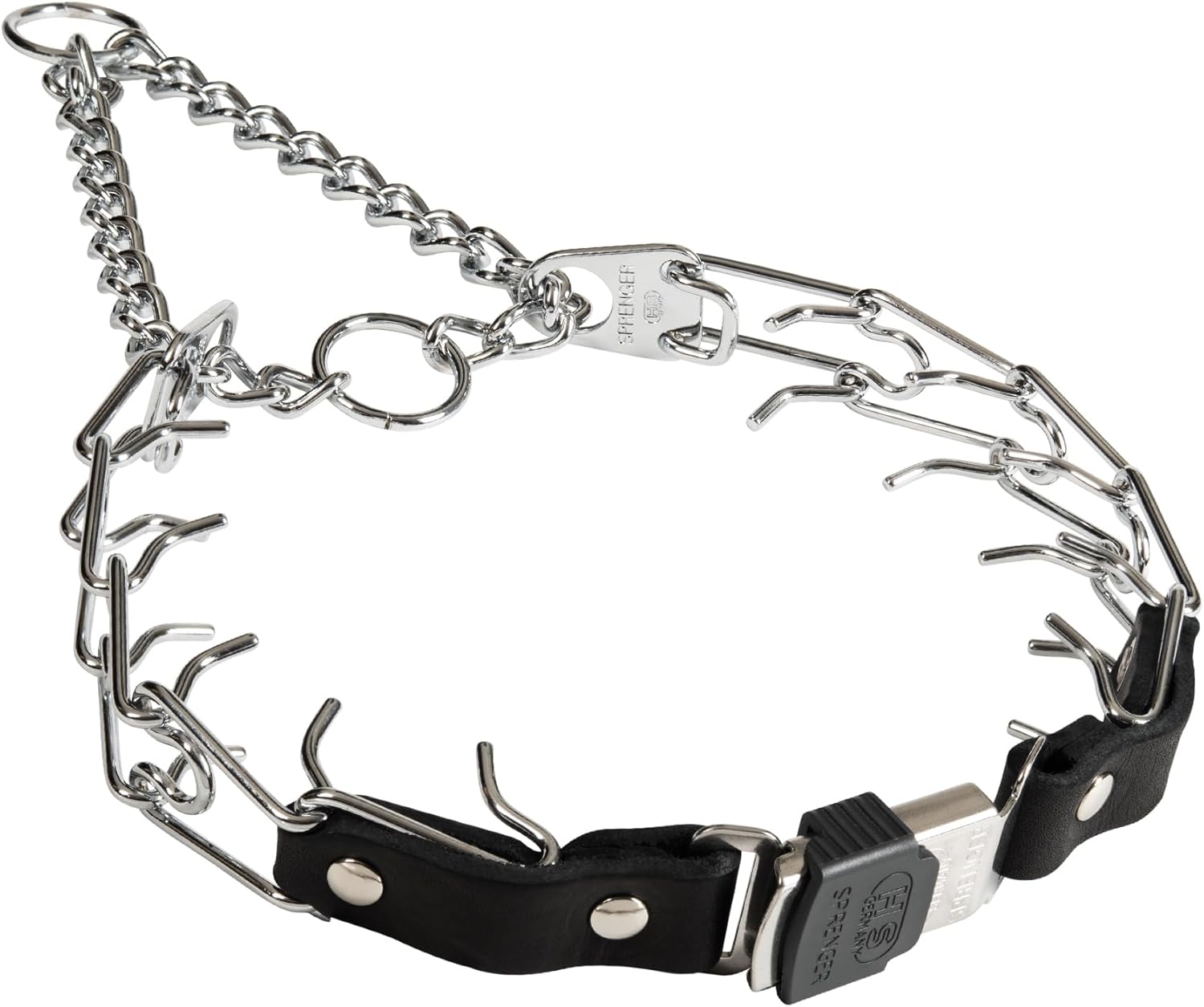 Sprenger Prong Collar for Dog Training with Easy Quick Release Cliclock & ORing German Made