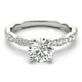thumbnail image 1 of Sprico Jewel 1.8 Ct Round Cut Solitaire Moissanite Ring with Accent - 14K White Gold Plated - Moissanite for Women - Prong Setting for Her - Ideal for Engagements or Special Occasion, 1 of 2