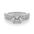 thumbnail image 1 of Sprico Jewel 1.9 Ct Cushion Cut Moissanite Eternity Bands - 14K White Gold Plated Engagement Rings for Women's - Moissanite Wedding Ring - Classic Bridal Jewelry for Anniversaries, 1 of 3