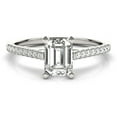 thumbnail image 1 of Sprico Jewel 1.9 Ct Emerald Cut Solitaire Ring - 14K White Gold Plated with Accent Moissanite - Moissanite - Women Wedding Ring - Bridal Band for Her - Gift for Special Occasion, 1 of 2
