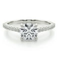 thumbnail image 1 of Sprico Jewel 14K White Gold Plated - 1.9 Ct Round Cut Solitaire Moissanite Rings - Moissanite with Accent - Eternity Band Wedding Rings for Women's - Bridal Jewelry for Proposals, 1 of 2