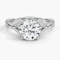 thumbnail image 1 of Sprico Jewel Brilliant 1.7 Ct Round Cut Moissanite Engagement Ring for Her - 14K White Gold Plated Cluster Wedding Ring - Split Shank Silver Ring for Women - Floral Ring - Moissanite Jewelry, 1 of 3