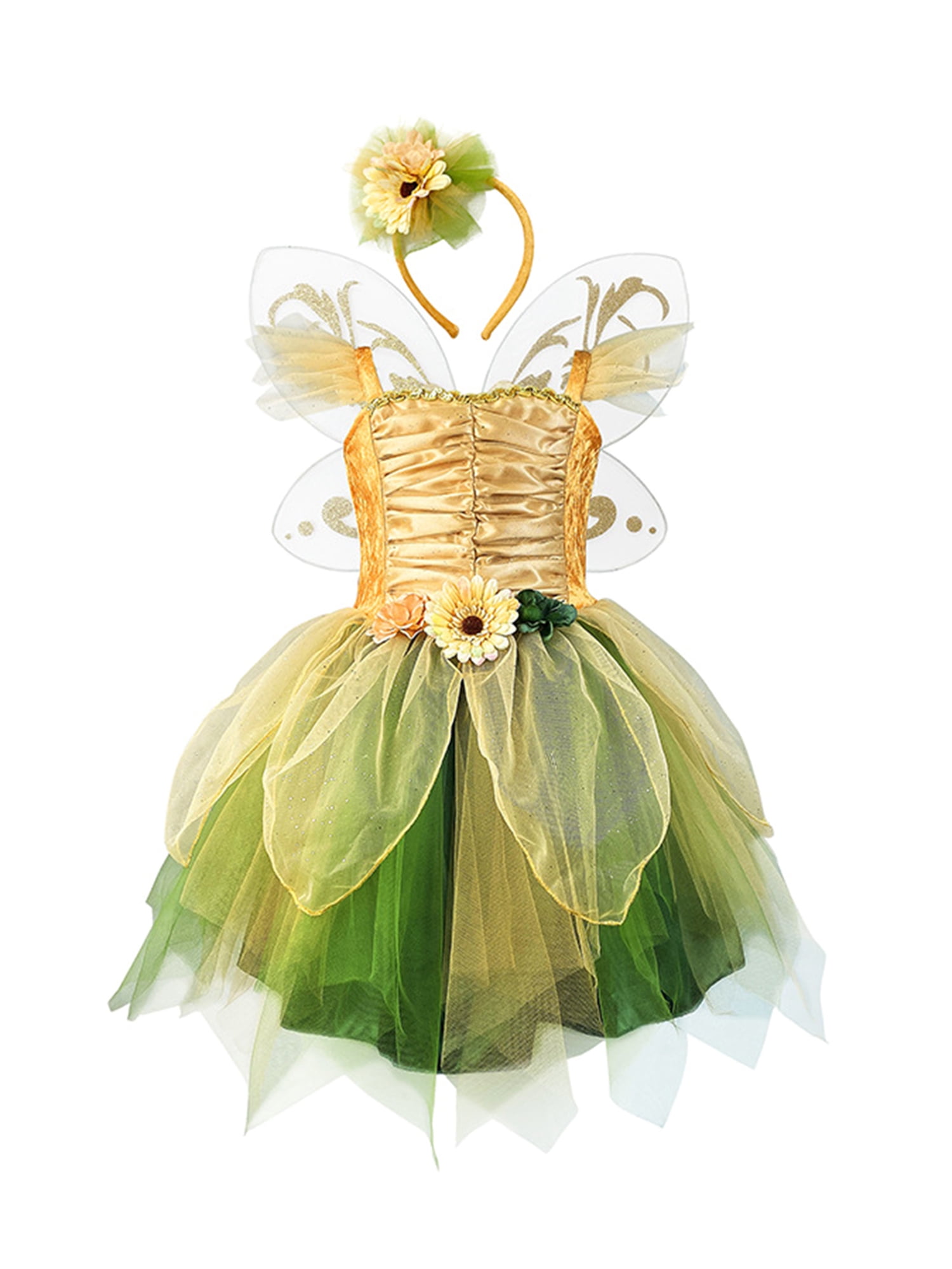KIDS FRILL HEM DRESS 4-10 FAIRY GANG