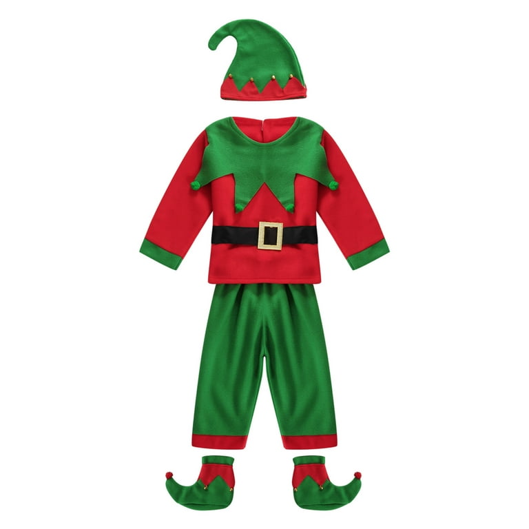 Santa Helper Boy Toddler Costume Christmas Elf Santa Helper Boy Toddler Costume Christmas Elf