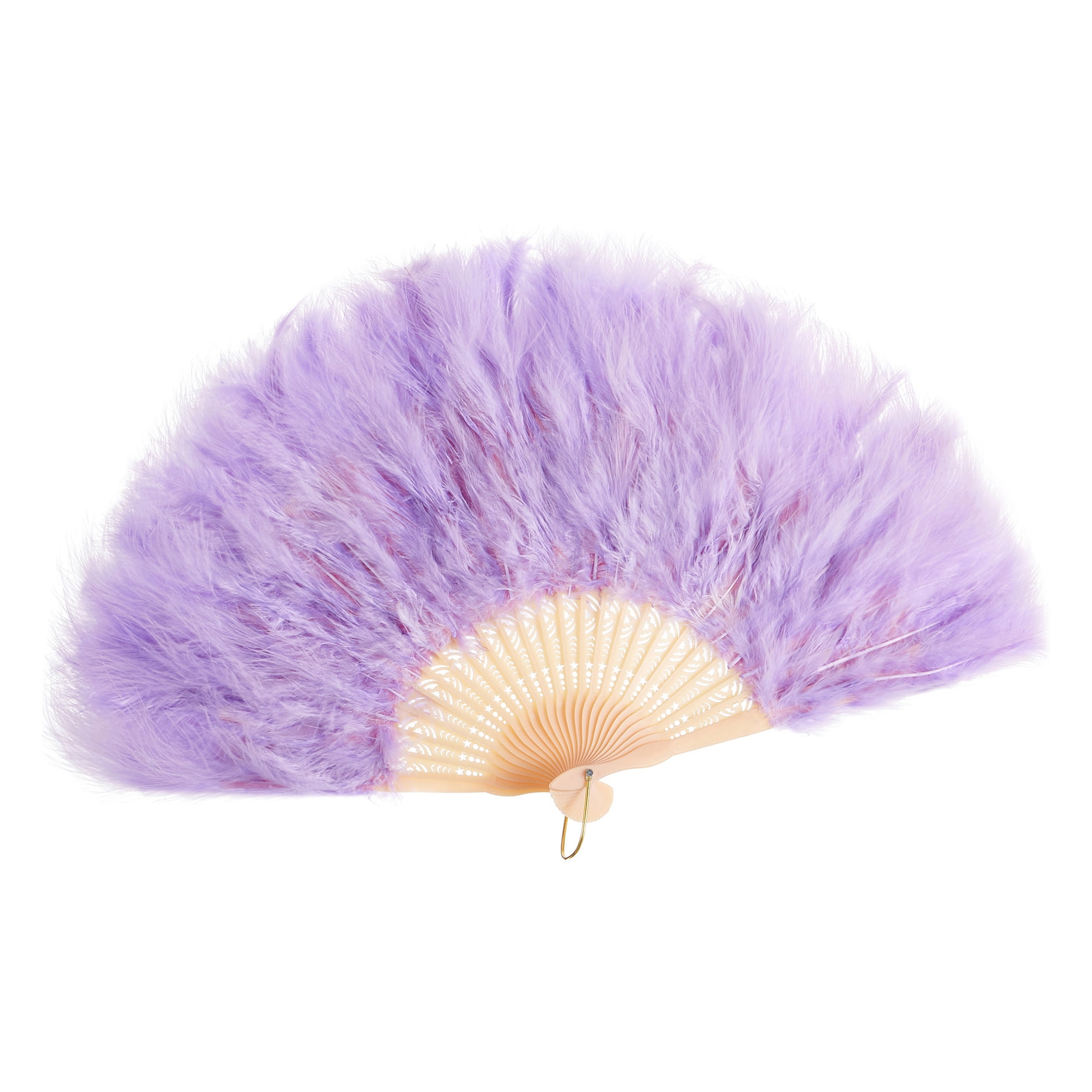 Sprifallbaby Feather Fan, 1920s Vintage Foldable Fan, Lightweight feather  Fans for Burlesque, Dancing Show