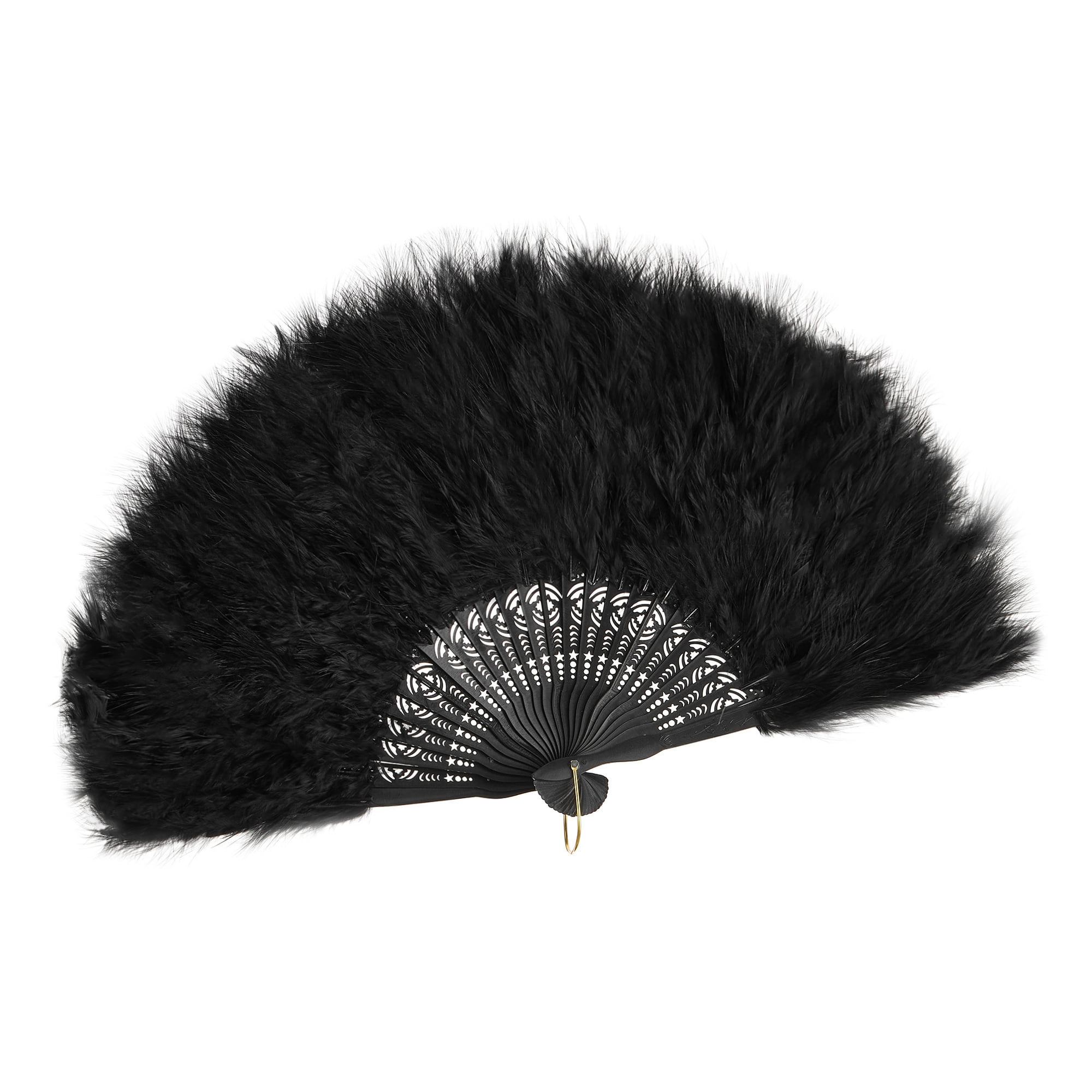 Sprifallbaby Feather Fan, 1920s Vintage Foldable Fan, Lightweight feather  Fans for Burlesque, Dancing Show 