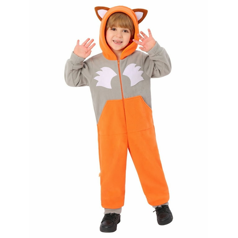 Fox Costume Kids Orange Jumpsuit Fox Costume Kids Orange Jumpsuit