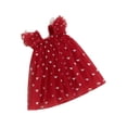 thumbnail image 1 of Sprifallbaby Girls Summer Butterfly Tulle Dress, Fly Sleeve Shiny Heart A-Line Party Dress, 1 of 9