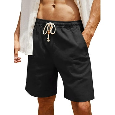 Sprifallbaby Men Casual Shorts, Drawstring Elastic Waist Summer Shorts with Pockets Streetwear for Daily