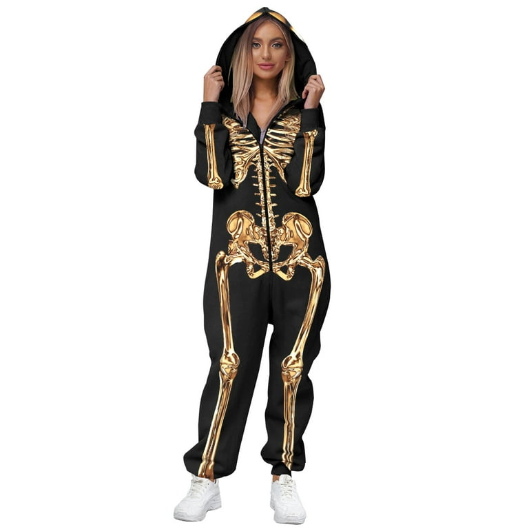 Sprifallbaby Men Women Jumpsuit Halloween Costume Long Sleeve