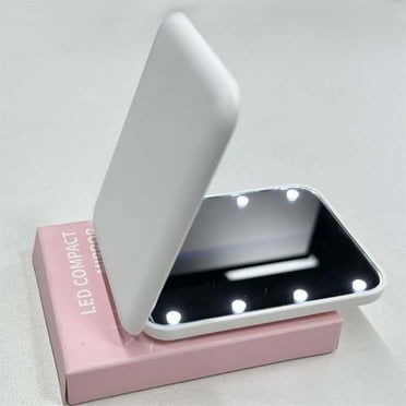 Sprifallbaby Pocket Makeup Mirror, 2X Magnification Foldable Portable LED Mirror, Mini Mirror Gifts for Friends Women