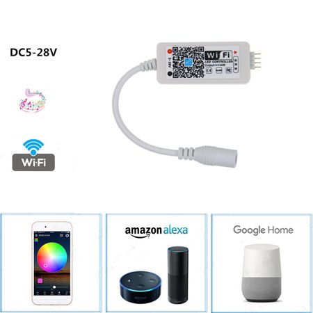 Sprifallbaby Smart WIFI Controller for LED Strip Light RGB, 16 Million Color Changing Control Compatible