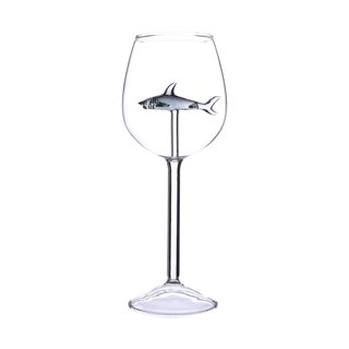 2Pcs 300ml Transparent Shark Wine Glasses Unique Design Goblet Cocktai –  Discover Sharks