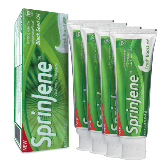 SprinJene Fresh Boost Toothpaste, ADA Accepted, Pack of 4