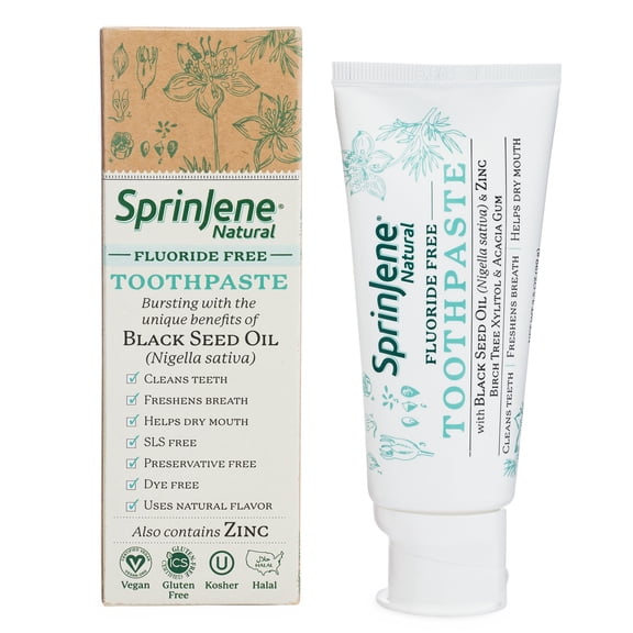 SprinJene Natural Fluoride Free Toothpaste, Pack of 2