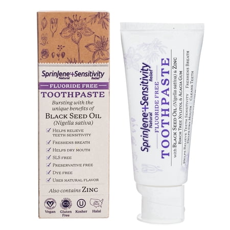SprinJene Natural® Adult Sensitivity Fluoride Free Toothpaste 2 Pack Bundle