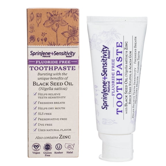 SprinJene Natural® Adult Sensitivity Fluoride Free Toothpaste