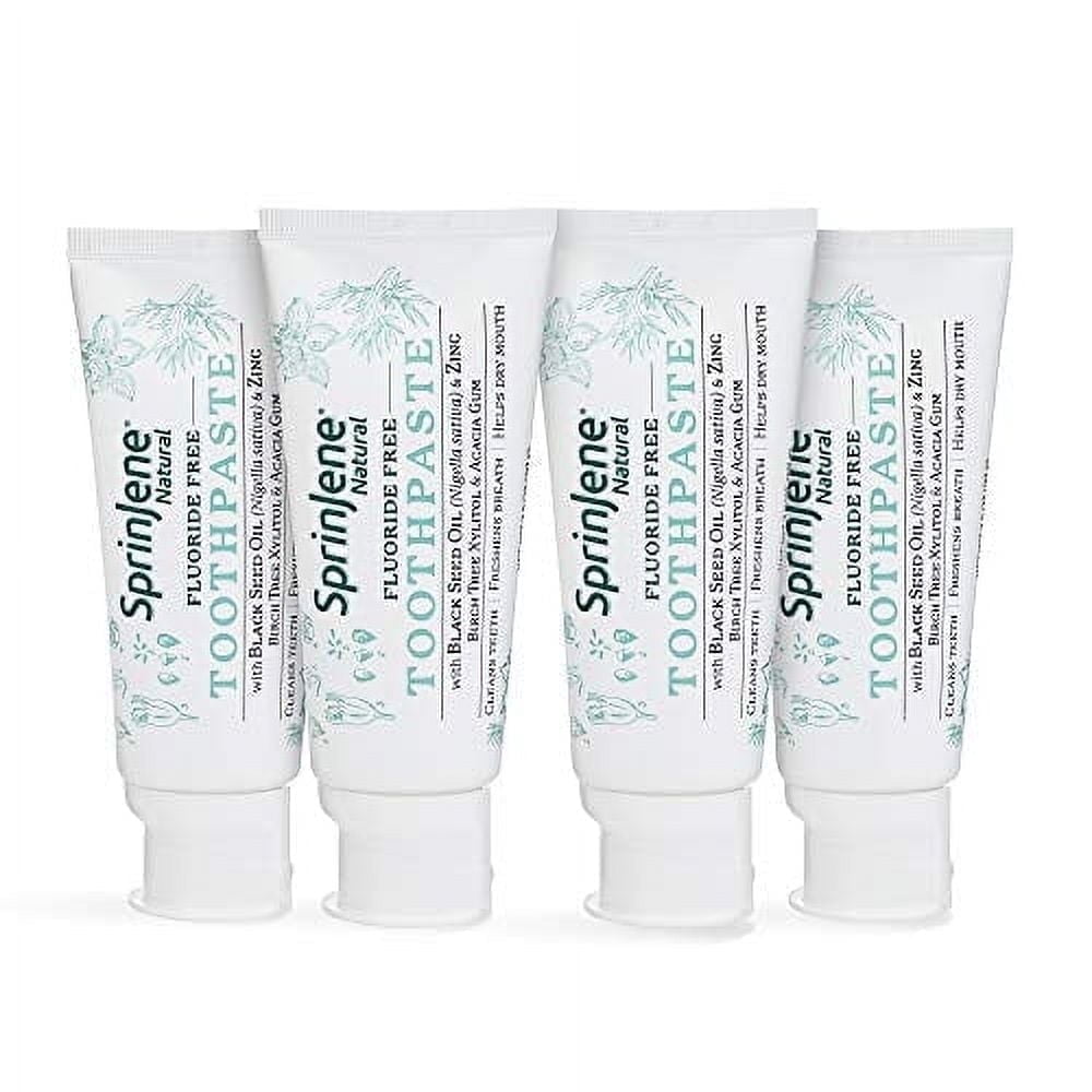 SprinJene Natural Fluoride Free Toothpaste, Pack of 4