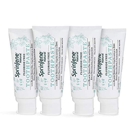 SprinJene Natural Fluoride Free Toothpaste, Pack of 4