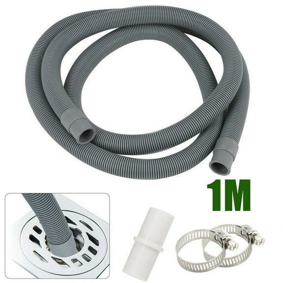 Spring 1-2M Washing Machine Dishwasher Drain Waste Hose Inlet Outlet Hoses Extension Pipe With Hose Clamps Connector Plumbing Pipes