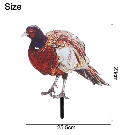 Spring 1/2Pc Pheasant Garden Decorations Pheasants Stake Lawn Courtyard Statue Sculptures Acrylic Stakes Outdoor Art Ground Plug Decor B