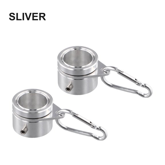 Spring 1 Set Flags Pole Clip Mounting Rings With Clip Flagspole Fittings Rotating Flagspole Rings Flagpole Swivel Buckle Accessories Sliver