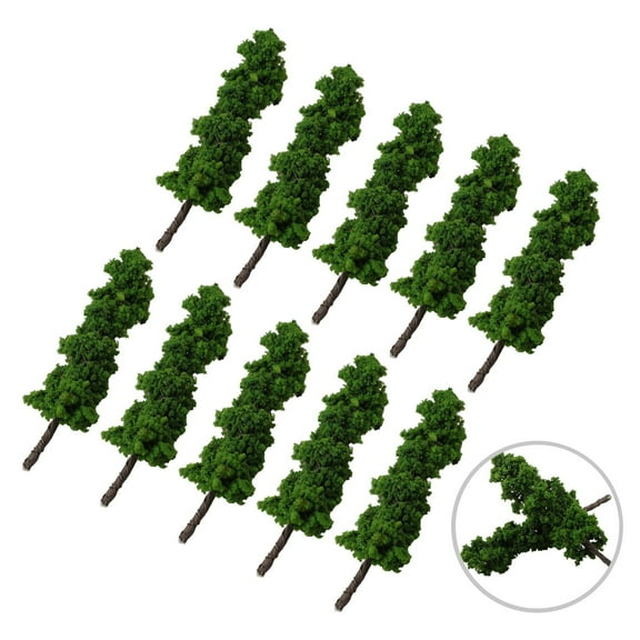 Spring 10Pcs 11CM Model Trees Garden Outdoor Park Train Railway Architectural Scenery Landscape DIY Sand Table Build Toys Model