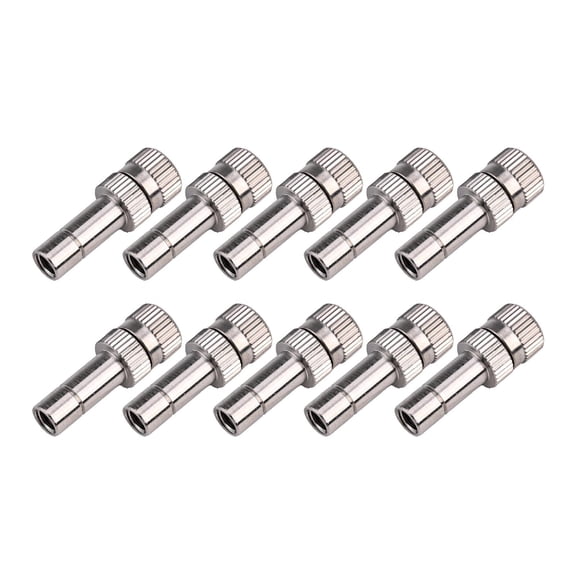 Spring 10Pcs 6mm Misting Nozzle Fast Connect Mist Fog Sprayer Spray Nozzles Gardening Yard Watering Equipment Irrigation System Parts 0.4mm