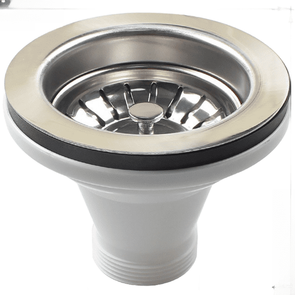 Spring 114mm European Style Kitchen Sink Drain Assembly Stainless Steel Strainer Basket