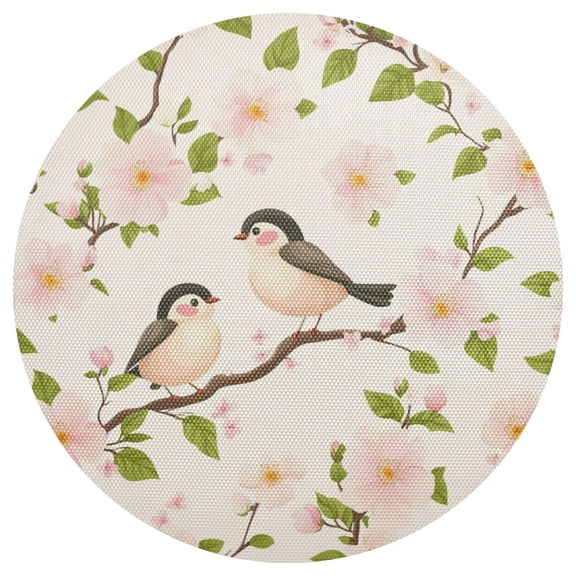 Spring 15.4in Diameter PVC Plate Mat, Heat-Resistant and Cuttable, Kitchen Decor