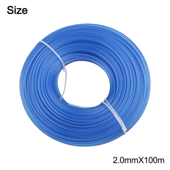 Spring 1pc 100m Mowing Line Low Noise Trimmer Line Dual Polymer Looped Winding Straw Rope For Efficient Mowing Landscaping Gardening Blue