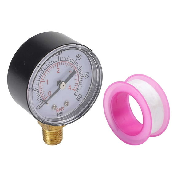 Spring 1pc ECX270861 Bottom Mount Pressure Gauge For Hayward Sand Pool Filter 60 PSI For Pro Series S140T S144T S180T Outdoor Pool Part