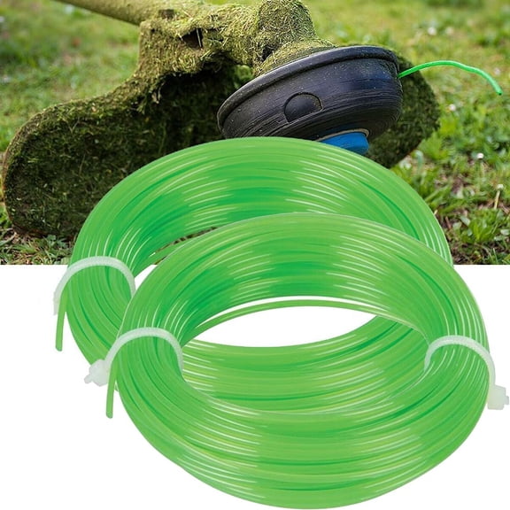 Spring 2Pcs 2mm Nylon Line Cord for Garden Grass Trimmers 15M Each Total 30M Replacement String for Brush Cutters and Trimmers