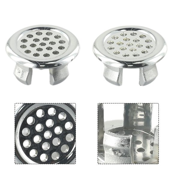 Spring 2pcs Overflow Ring Bathroom Overflow Covers For Basin/Sink Chromed Replacement Hole Basin Hollow Overflow Rings