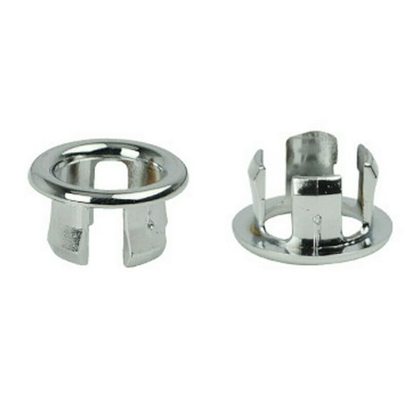 Spring 2pcs Plastic Bathroom Basin Sink Overflow Ring Chrome Hole Cover Cap Rts Round Kitchen Dining Bar Kitchen Tools