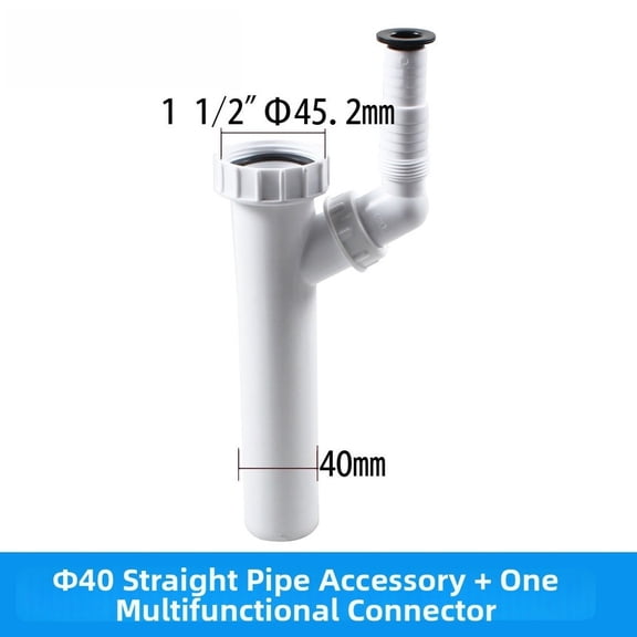 Spring 45mm G1-1/2 Internal Thread Water Pipe Connector for Dishwasher with 40mm
