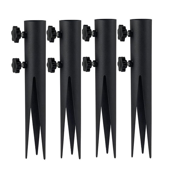 Spring 4Pcs Steel Torch Stakes Garden Stakes for Lights Metal Ground Spikes Stakes