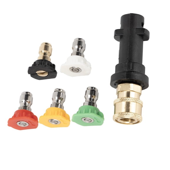 Spring 6/8pcs 1/4'' Quick Connect Female Fitting Pressure Washer Adapter Replacement For Karcher K2~ K6 Multiple Degree Pressure Washer