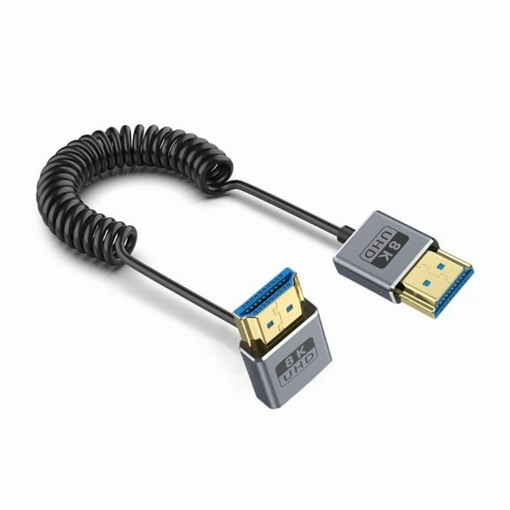 Spring 8K HDMI 2.1 Cable 48Gbps Quite Fast Transmission for Gaming and Home Theater Coiled Extension Spiral Cord