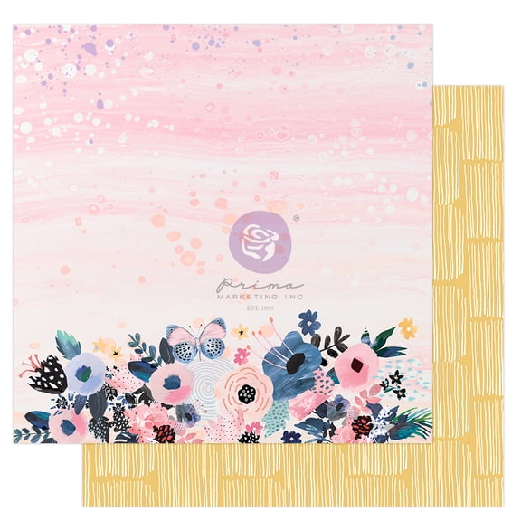 Spring Abstract Double-Sided Cardstock 12"X12"-Spring Awakening, W/Foil Details