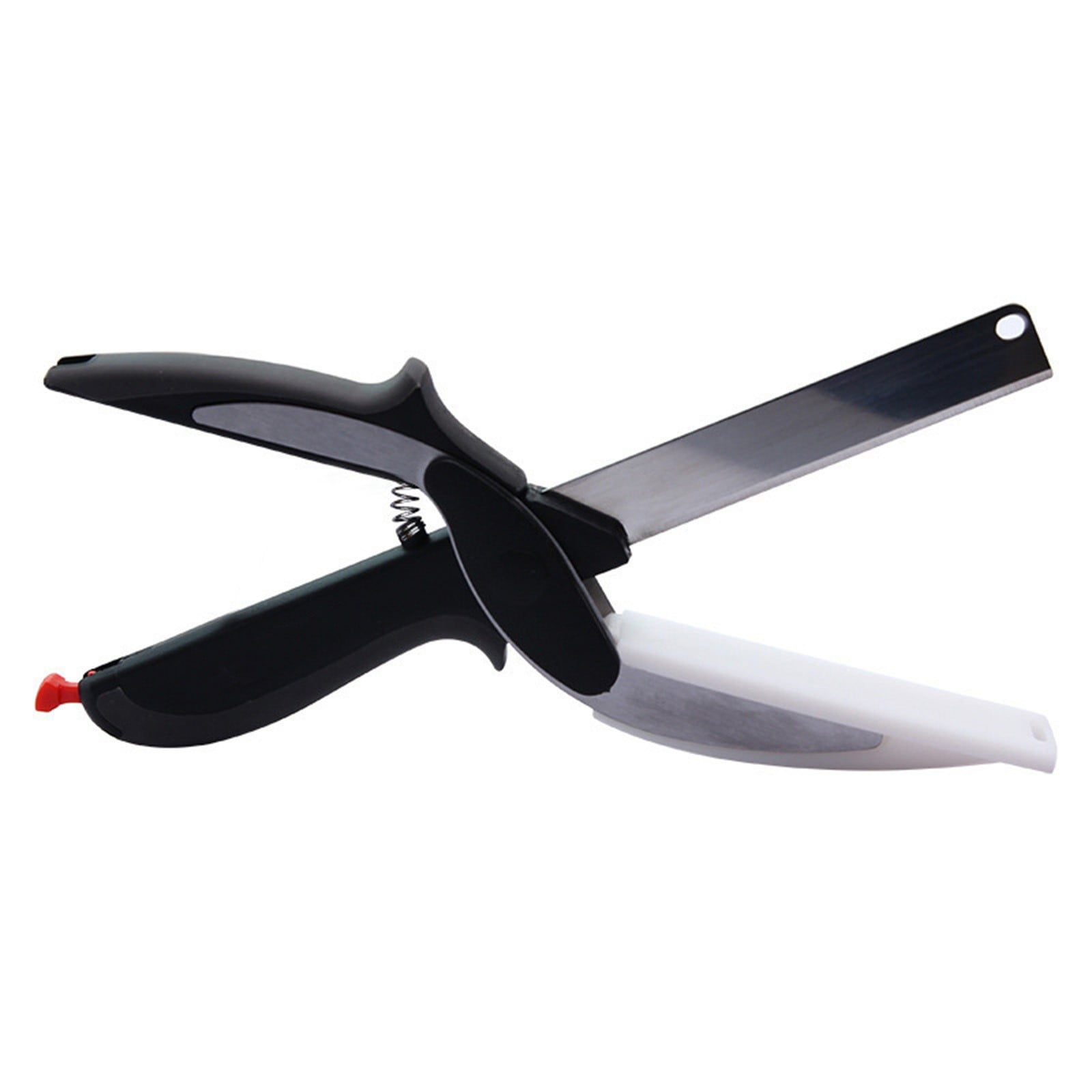 SpringAction Scissors with Builtin Cutting Board, Multifunctional