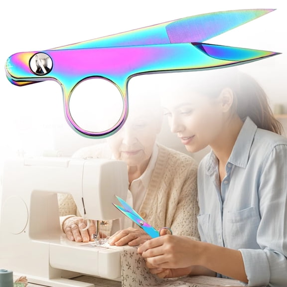 Spring Action Thread Nippers Sewing Scissors for Fabric Cutting Edge Stainless Tailor Shears