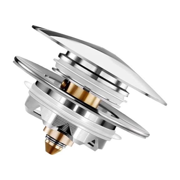 Spring Activated Bathtubs Plug Metal Tip Toe Tub Stoppers Noise Reductions Drainages Accessory for Household Use