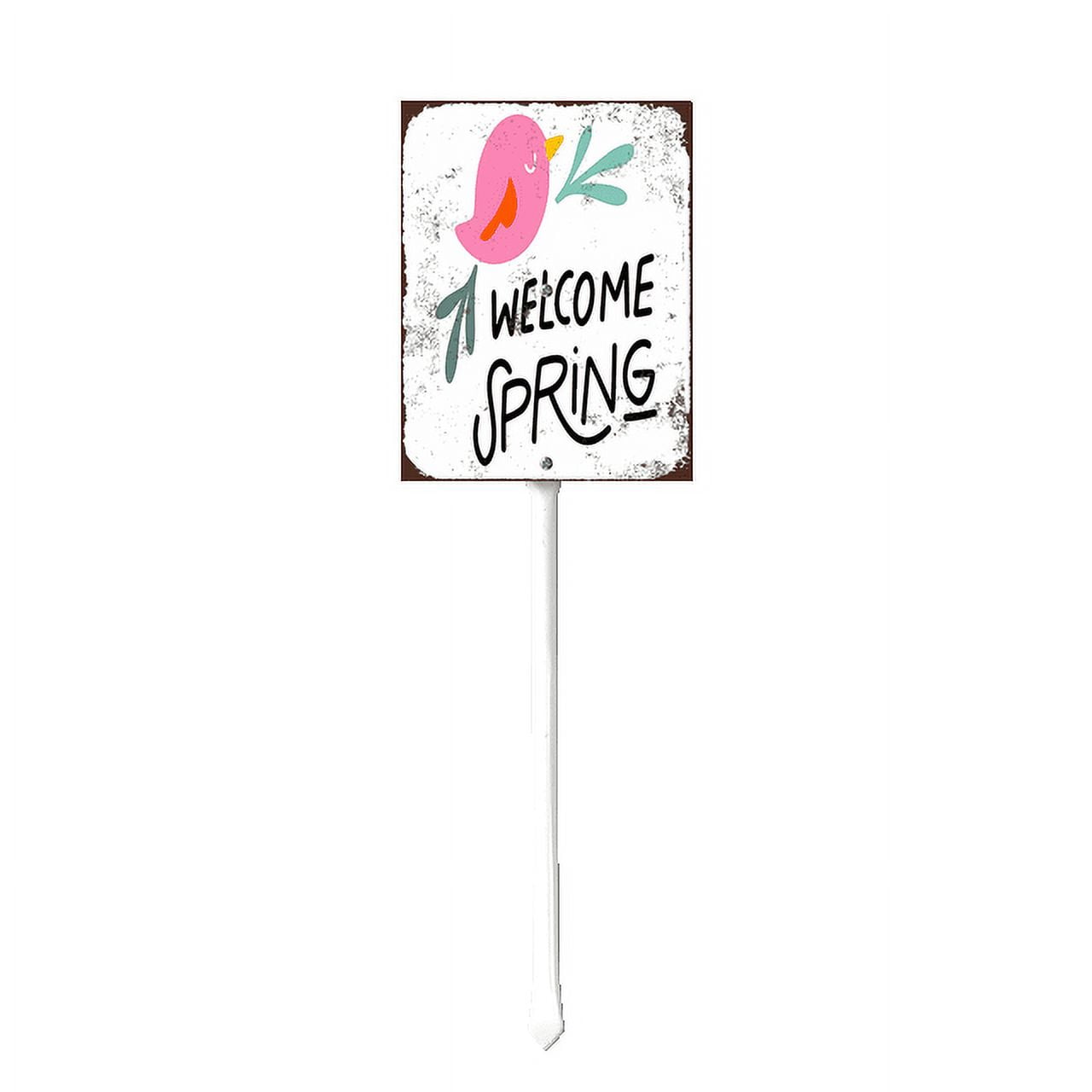 Spring Aluminum Outdoor Lawn Signs Garden Stakes Welcome Sign for ...