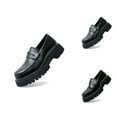 thumbnail image 1 of Spring And Autumn Edition Youth Le Fu Shoes Thick Soled Height Increasing Shoes Black Fashion Men's Casual Leather Shoes Men’S Casual Shoes, 1 of 6