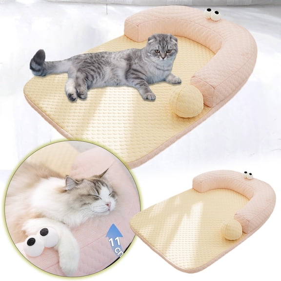 Spring And Summer Cat Bed With Big Eyes Cute Question Mark Mat For Indoor Use TPR Fabric Comfort Pet Bed