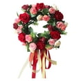 thumbnail image 1 of Spring And Summer Flowers Simulation Silk Roses Valentine'S Day Wreath Door Decoration Wall Decoration Wreath Valentines Day Decorations, 1 of 7