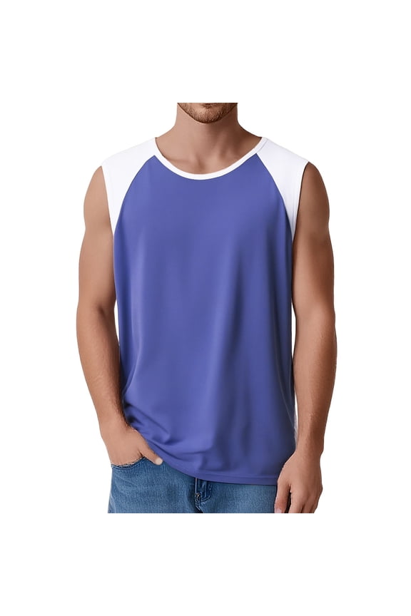 Spring And Summer New Colour Blocking Men's Vest Thin, Sleeveless, Comfortable for Multiple Occasions