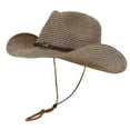 thumbnail image 1 of Spring And Summer New Outdoor Brim Moldable Wide Brimmed Sunshade Hats For Men And Women Western Cowboy Style Straw Hats And Fisherman Hats, 1 of 3