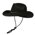 thumbnail image 1 of Spring And Summer New Outdoor Brim Moldable Wide Brimmed Sunshade Hats For Men And Women Western Cowboy Style Straw Hats And Fisherman Hats, 1 of 3